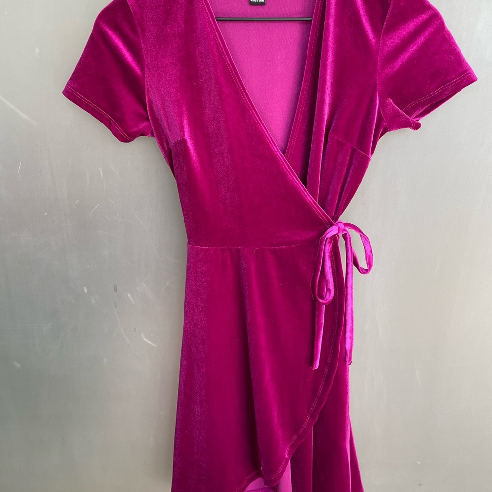 Never worn crushed velvet mini dress